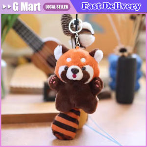 Cute Plush Toy Keychain Cute Doll Pendant Cute Raccoon Toy Plush Material Raccoon Keychain for Bags and Keychain Decoration Gift