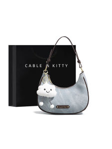 CableKitty Original CableKitty Moon Shape Commuter Bag Womens Single Shoulder Handbag Underarm Crossbody Bag 2025 New Style