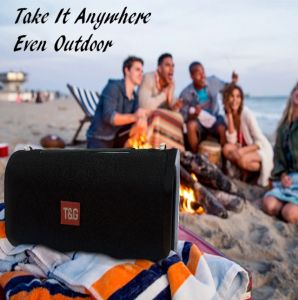 T&G TG-123 Portable HiFi Wireless Stereo Bluetooth Speaker with Shoulder Strap