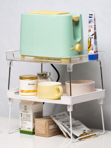 Kitchen Bathroom Multi-layer Storage Rack Corner Spice Cosmetics Organizer Japanese Style Comfort Zones No-drilling Required