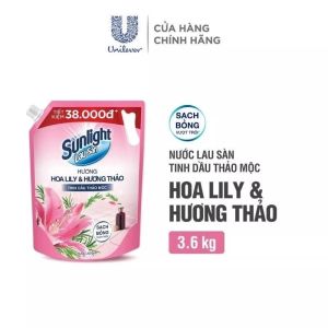 NƯỚC LAU SÀN NHÀ SUNLIGHT 3.6kg HOA HẠ VÀ BẠC HÀ.