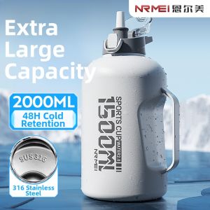 Extra Large High Capacity Outdoor Insulated Water Bottle 2000ml