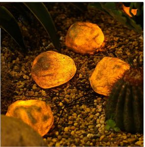 JeeYee LED Solar Light Home Garden Balcony Decoration Layout Outdoor Waterproof Night Light Landscape Light Simulation Stone Light String