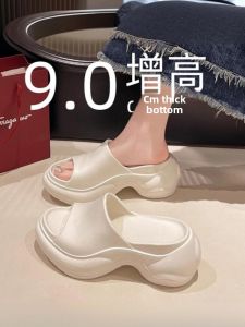 9.0cm Height Increased Handy Gadget Paris Slippers Summer Outwear New Arrival Casual Thick Sole Non Slip Eva Beach Slippers Ladies