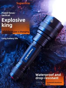 Shenhuo C8-XPE R5 T6 Power Torch 18650 Rechargeable LED Portable Home Outdoor Super Bright Long Shot