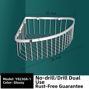 HITOMI | Corner Bathroom Storage Rack Stainless Steel 304