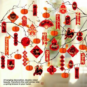 AIXIAOXIQING | Chinese New Year Decorations Horse Year Lucky Sign Hanging Decor
