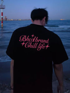 Casual Cotton Short Sleeve T-Shirt Mens Loose Fit round Neck Printed Graphic Summer Top Breathable Youth Fashion Brand