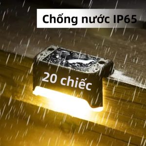 Đèn LED Năng Lượng Mặt Trời Ngoài Trời Chống Thấm Nước Đèn Sân Vườn Sàn Hiên Đèn Chiếu Sáng Cầu Thang Phong Cách Hiện Đại Đèn Bước Chạy Bằng Năng Lượng Mặt Trời ABS
