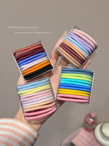 ยางรัดผมสีลูกกวาดสุดเก๋สำหรับผู้หญิง ยางยืดสูง ทนทาน ตกแต่งผมแบบมีหางม้า ยางยางยืดสำหรับเด็ก ยางรัดผมฤดูร้อน