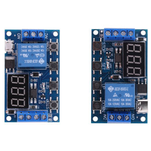1 Way Delay Power Off Board 4 Button Time Delay Cycle Timing Circuit Switch Board with LED Display Electronic Components