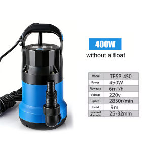 Electric Submersible Water Pump 400/750W Portable Utility Pump for Pool Pond Draining Sump Flood Clean Water Transfer Drainage