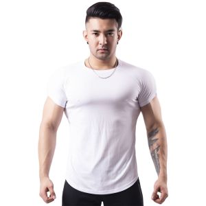 Luoke Loose Fitting Fitness Suit Mens Mesh Breathable Short Sleeved T-shirt Running Training Sweating Basketball Sports Short Sleeved Shirt