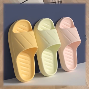 รองเท้า แตะ รองเท้าแต่า ลายเอียง โรงน้ำกันลื่น ทำงานในบ้าน ผ้าอ่อน ขนาดหนา สำหรับบ้านและออกไปนอก รองเท้าแตะกันลื่น