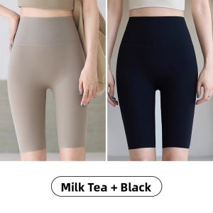 Miiow | Summer Five-Quarter Sharkskin Yoga Shorts Womens Thin Fitness Pants Abdomen Control Outdoor Wear Base Layer Tights MiiOW
