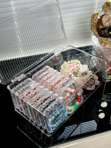 Bracelet Storage Box Large Capacity Transparent Acrylic Chalcedony Bracelet Crafts DIY Bead Crystal Bracelet Jewelry Box