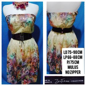 DRESS KEMBEN HIJAU ZR(ZARA TRAFALUC) 398