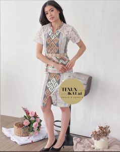CEMELI DRESS TENUN MIX LACE