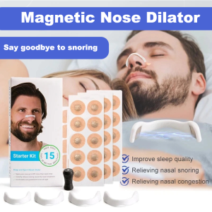 Magnetic nasal strips Prevent snoring Reduce snoring Improve sleep quality Nose strips Snoring reduction regimen Nasal dilator Snoring plugs