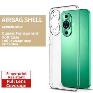 HANXIAOSHE | Drop Resistant Silicone Airbag Case For Huawei Nova 11 Transparent Full Coverage