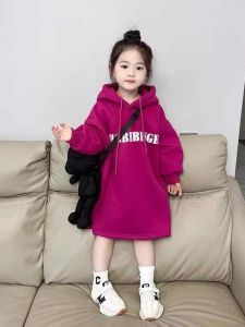 Printed Hooded Thick Sweater Dress