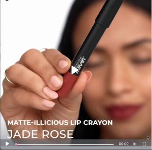 Nykaa Matte-illicious Lip Crayon Lipstick with Free Sharpener - Jade Rose 11