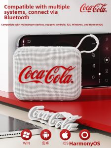 SHENGDASHI | Loa Bluetooth Mini Hợp Tác Coca Cola Có Khe Cắm Thẻ Âm Thanh Chất Lượng Cao Bass Mạnh Dùng Ngoài Trời Pin Trâu