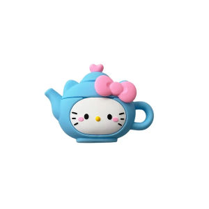 Sanrio | 3D Cute Sanrio Hello Kitty Teapot Earphone Case For Airpods 1 2 3 4 Pro 2 Wireless Bluetooth Headset Protective Soft Cover