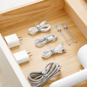 Multi-Functional Silicone Cable Organizer Data Cable Clip Charging Cable Tidy up Tool Wrap Storage Band Fastener Holder