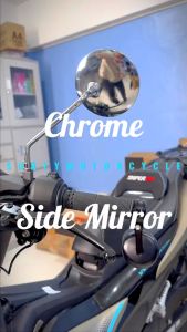 Chrome Round Side Mirror Clear Lens Walang Grado