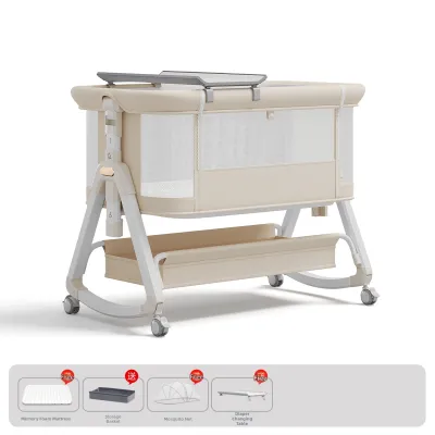 MLZH | Convertible Mobile Folding Baby Crib