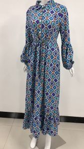 Kii Showy Blue Dress ชุดเดรสสีฟ้า ชุดเดรสทำงาน ชุดเดรสออกงาน ชุดเดรส เดรส ยาว ฟ้า