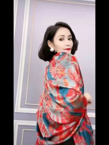 Khăn choàng lụa dáng dài 180x90cm Áo chống nắng thời trang Quảng Châu mẫu mới 2023