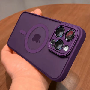 Luxury Magsafe Matte Shockproof Translucent Case for iPhone 16 15 14 13 12 11 Pro Max Plus Magnetic Wireless Charge Cover