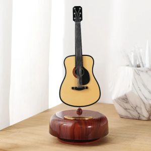 Rotating Music Box Guitar Violin Music Box Birthday Gift Girls Festival Gift Creative Decorations In The Living Room Decor