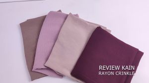 Kain Rayon Crinkle Airflow 1 Meter Premium - Bahan Gamis Atasan Bawahan Tunik Multi Guna
