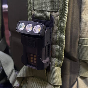 Tactical Flashlight EDC Portable Mini Safety Light Camping Hiking Light For Molle System 25mm Backpack Strap