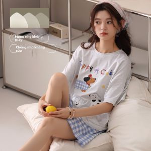 Bộ đồ ngủ nữ MiiOW làm bằng vải cotton rộng rãi có đệm ngực thoải mái