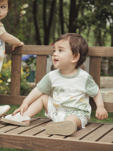 GURCOOC | Bodysuit Bé Cotton Mỏng Tay Ngắn