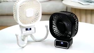 Peminat sotong 20000mAh portable fan Oscillating baby stroller portable mini fan Can use 200 hours/small night light/ultra quiet/detachable flexible tripod desktop camping octopus fan 風扇小型