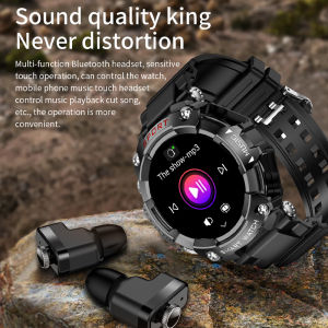 T96 Earphone Smart Watch Bt Call Music Ip67 Waterproof App Fitcloudpro High Quality Smart Watch With Earbuds Wireless