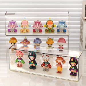 Hộp Trưng Bày Đồ Chơi Acrylic Trong Suốt Pop Mart Chống Bụi Để Bàn Đơn Giản Cho Mọi Người Dùng PET