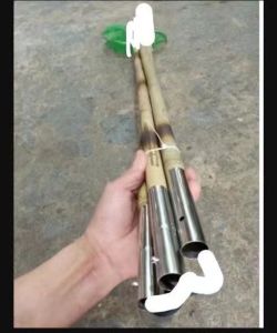 ท่อนไม้จีนพับได้ที่ทำจากเหล็กไนลอน ขนาดเส้นผ่าศูนย์กลาง 22 มม. พร้อมที่ใส่ตะขอตกปลาแบบพับได้ อุปกรณ์ตกปลากลางแจ้ง