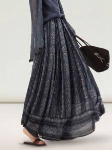 COCOBELLA | Chinese Style Print Maxi Skirt Long