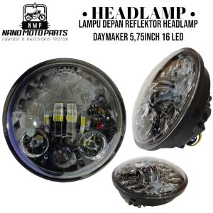 Lampu Depan Reflektor Headlamp 575Inch 16 LED NMP