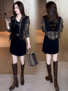 Fashion Short Western Style Gingham Outwear Womens Autumn New Design Sense Loose Thin Band Shawl Shirt Tops Tide