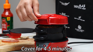 Hamburger Machine Electric Burger Maker Machine Sandwich Maker Mini Maker Round Griddle Breakfast Machine For Hamburger Muffins Croissants Waffles