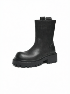 Reddragonfly | Thick Sole Short Ankle Boots British Style Black Casual