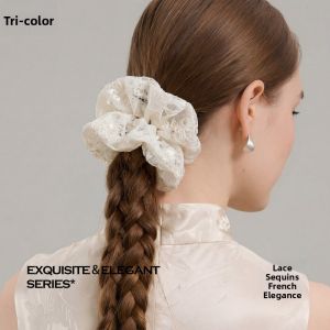 3COLOUR·S | French Lace Mesh Headband High Elasticity Fluffy