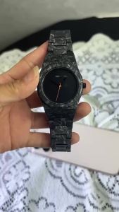 Lightweight Polycarbonate Mens Quartz Watch - Classic Black Silicone Strap Fashion Style